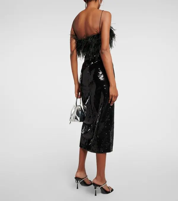 Juoda Sequin kokteilinė suknelė